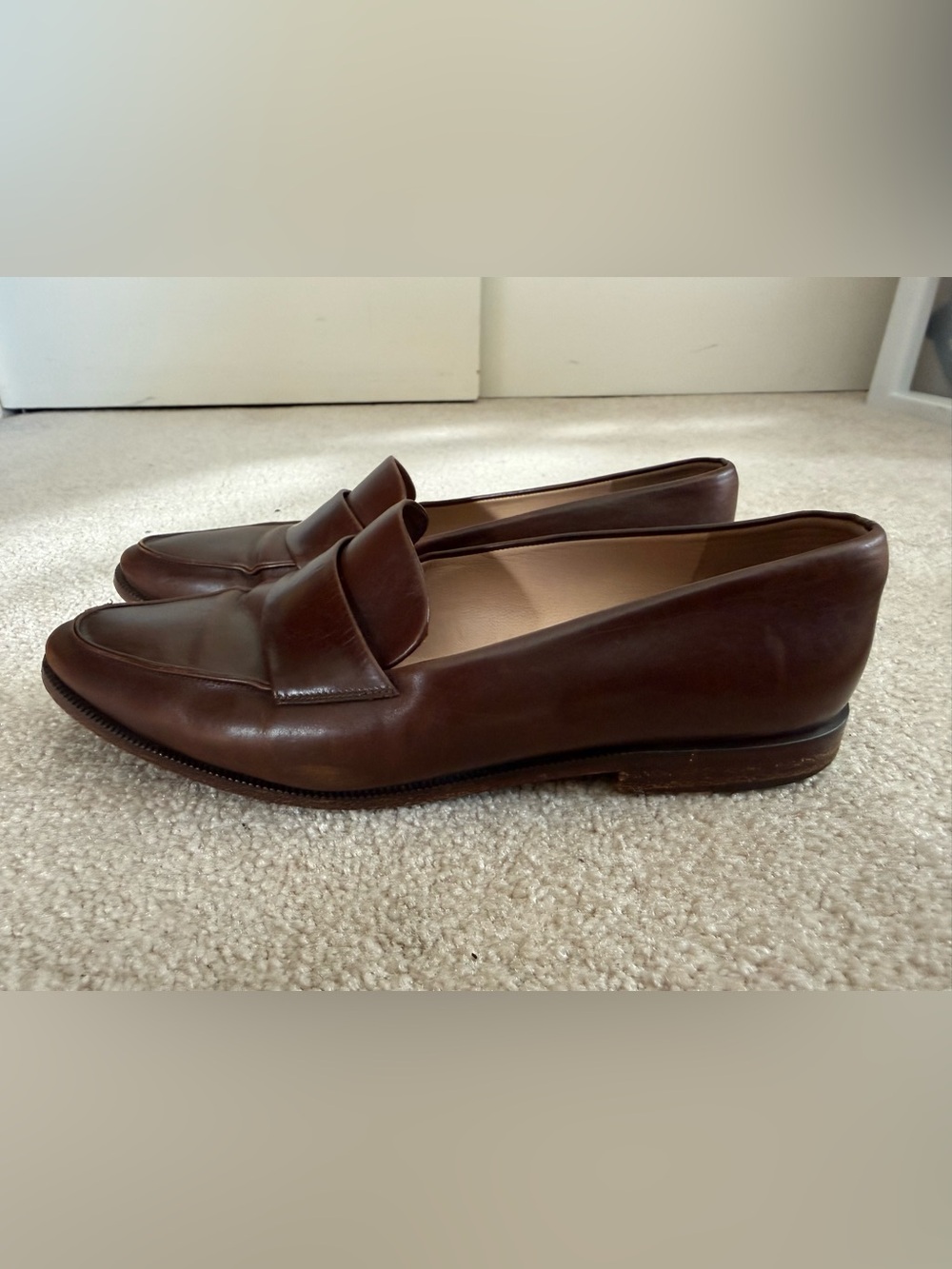 Joan & David Women’s Dark Brown Leather Penny Loafers - Picture 2 of 8